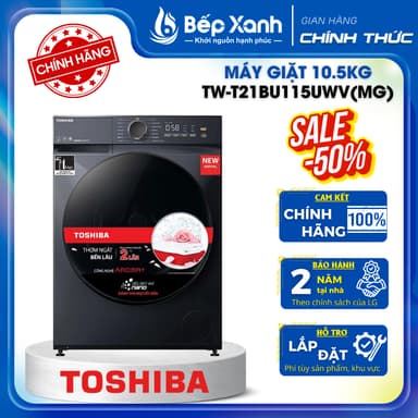So sánh giá TW-T21BU115UWV(MG) - Máy giặt Toshiba Inverter 10.5 kg TW-T21BU115UWV(MG) - Chính hãng rẻ nhất?