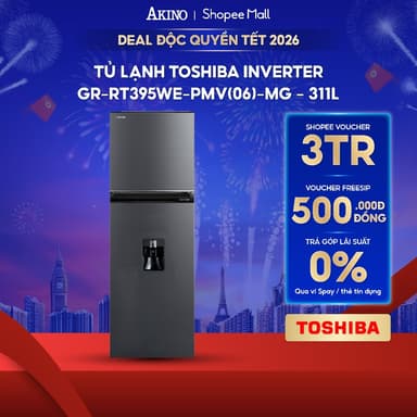So sánh giá Tủ lạnh Inverter Toshiba 311 lít GR-RT395WE-PMV(06)-MG - Hàng Chính Hãng rẻ nhất?