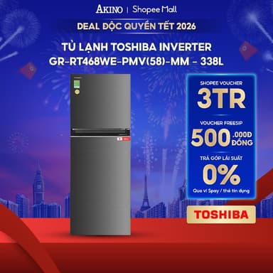 So sánh giá Tủ lạnh Toshiba Inverter 338 lít GR-RT468WE-PMV(58)-MM - Hàng Chính Hãng rẻ nhất?