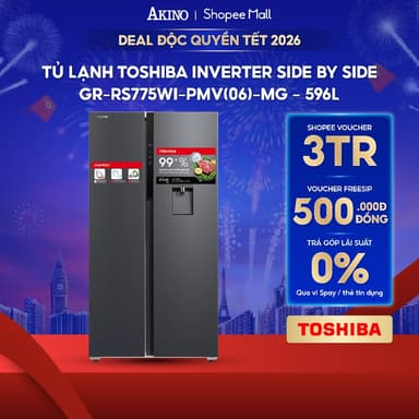 So sánh giá Tủ lạnh Toshiba Inverter 596 lít Side By Side GR-RS775WI-PMV(06)-MG - Bảo hành chính hãng rẻ nhất?