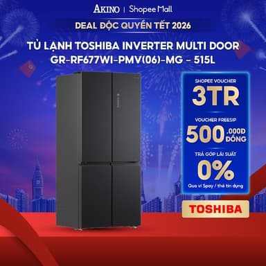 So sánh giá Tủ lạnh Toshiba Inverter 515 lít Multi Door GR-RF677WI-PMV(06)-MG - Bảo hành chính hãng rẻ nhất?