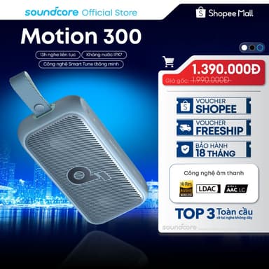 So sánh giá Loa bluetooth soundcore Motion 300 | Chống nước IPX7 | 13h phát nhạc rẻ nhất?