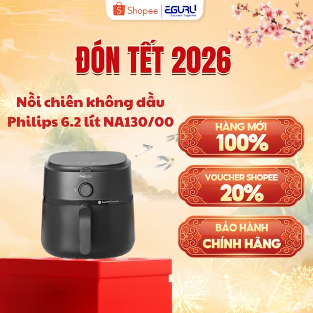 Nồi chiên không dầu Philips 6.2 LÍT NA130/00 1700W công nghệ RapidAir thế hệ mới - BH Chính Hãng 24T - Ảnh 11