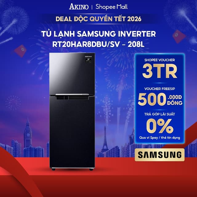 Tủ lạnh Samsung Inverter 208 lít RT20HAR8DBU/SV - Hàng Chính Hãng - Ảnh 6