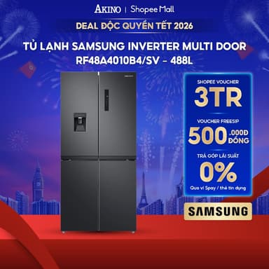 So sánh giá Tủ lạnh Samsung Inverter 488 lít Multi Door RF48A4010B4/SV - Hàng Chính Hãng rẻ nhất?