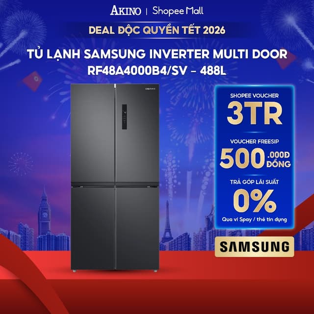 Tủ lạnh Samsung Inverter Multi Door 488 lít RF48A4000B4/SV - Hàng Chính Hãng - Ảnh 8