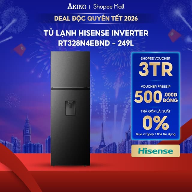 Tủ lạnh Hisense Inverter 249 lít RT328N4EBND - Hàng Chính Hãng - Ảnh 7