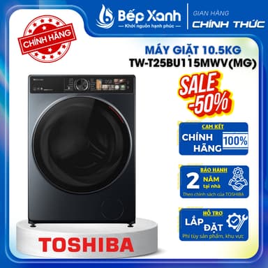 So sánh giá TW-T25BU115MWV(MG) - Máy Giặt Cửa Trước Inverter 10.5 Kg Toshiba rẻ nhất?