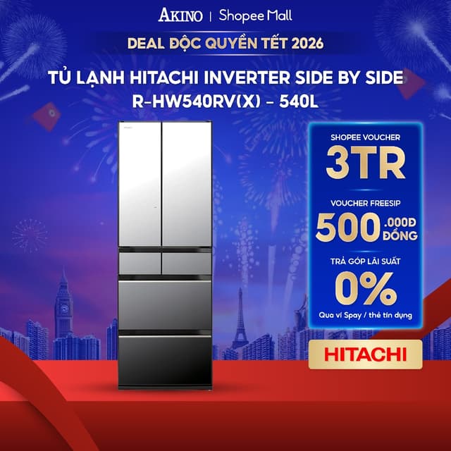 Tủ lạnh Hitachi Inverter 540 lít Multi Door R-HW540RV(X) - Hàng Chính Hãng - Ảnh 10