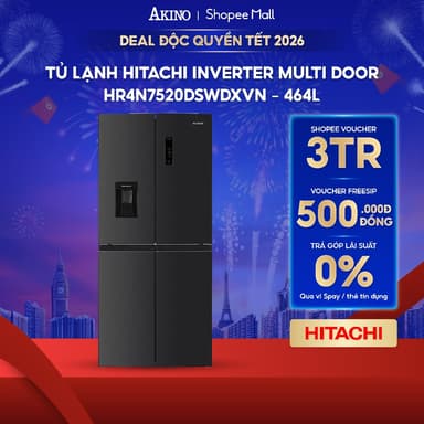 So sánh giá Tủ lạnh Hitachi Inverter 464 lít Multi Door HR4N7520DSWDXVN - Hàng Chính Hãng rẻ nhất?