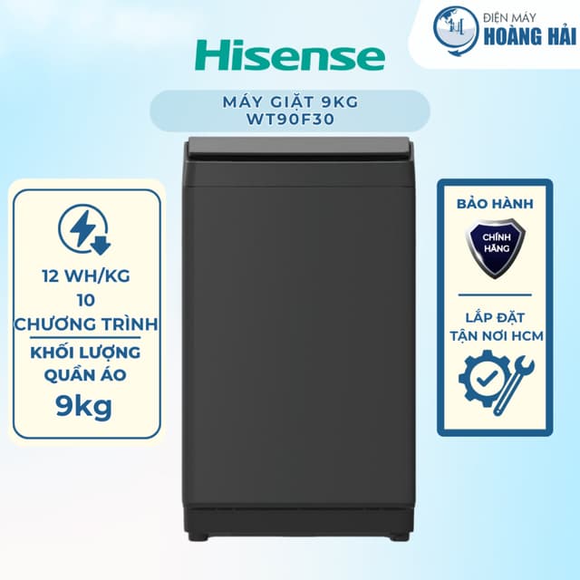 WT90F30 | WT80F30 | Máy giặt Hisense 9 kg WT90F30 | 8KG WT80F30 - Hàng chính hãng - Ảnh 3