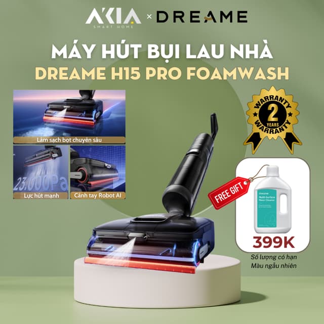 Dreame H15 Pro FoamWash - Máy hút bụi lau sàn cầm tay tạo bọt chuyên sâu, Lực hút mạnh, Giặt sấy nóng - BH 24 tháng - Ảnh 9