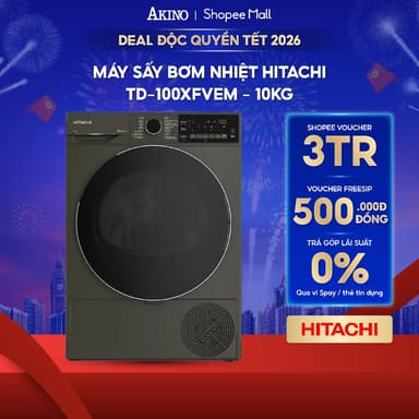 So sánh giá Máy sấy bơm nhiệt Hitachi 10 kg TD-100XFVEM - Hàng Chính Hãng rẻ nhất?