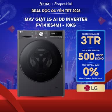 So sánh giá Máy giặt Lồng Ngang LG AI DD Inverter 10 kg FV1410S4M1 - Hàng Chính Hãng rẻ nhất?