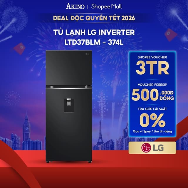 Tủ lạnh LG Inverter 374 lít LTD37BLM - Hàng Chính Hãng - Ảnh 6