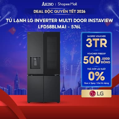 So sánh giá Tủ lạnh LG Inverter 576 lít Multi Door InstaView LFD58BLMAI - Bảo hành chính rẻ nhất?