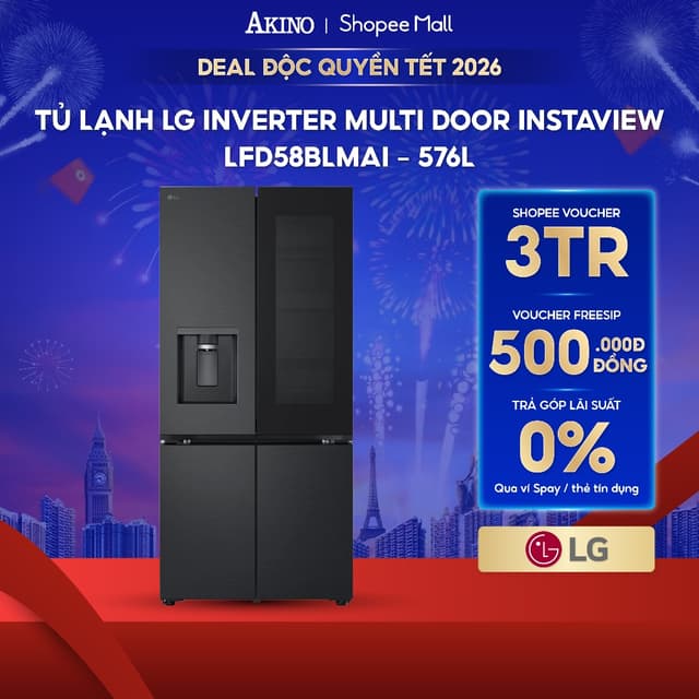 Tủ lạnh LG Inverter 576 lít Multi Door InstaView LFD58BLMAI - Bảo hành chính - Ảnh 11