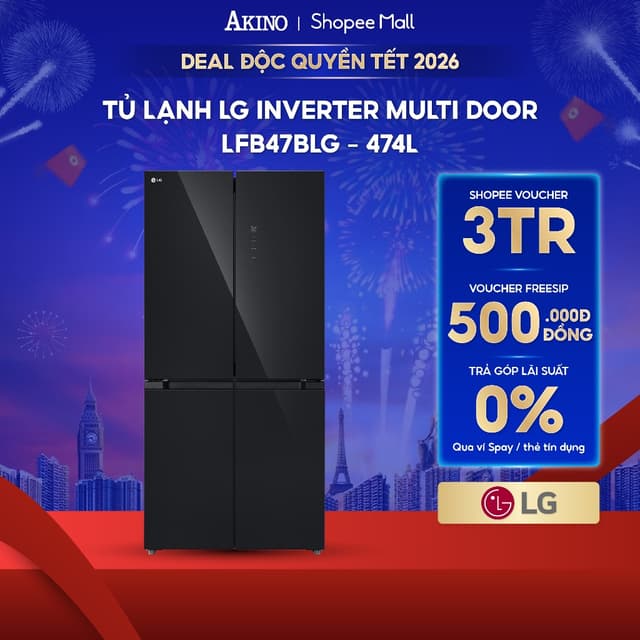 Tủ lạnh LG Inverter 474 lít Multi Door LFB47BLG - Hàng Chính Hãng - Ảnh 9