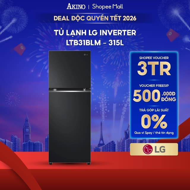Tủ lạnh LG Inverter 315 lít LTB31BLM - Hàng Chính Hãng - Ảnh 4