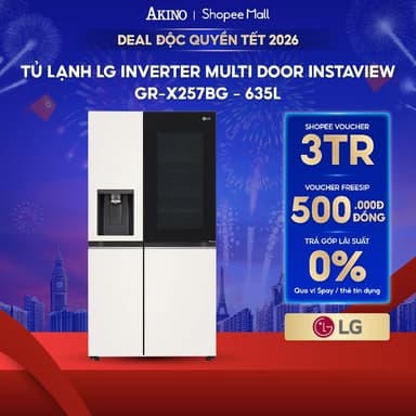 So sánh giá Tủ lạnh LG Inverter 635 lít Side By Side InstaView Door-in-Door GR-X257BG - Bảo hành chính hãng rẻ nhất?