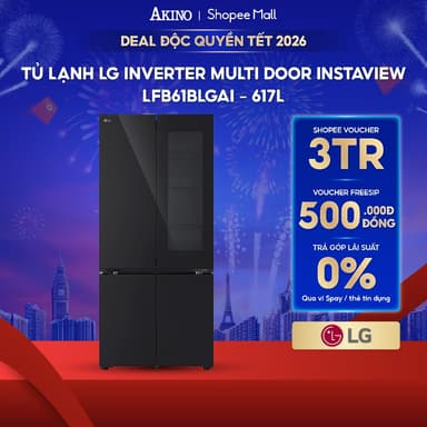 So sánh giá Tủ lạnh LG Inverter 617 lít Multi Door InstaView LFB61BLGAI - Hàng Chính Hãng rẻ nhất?