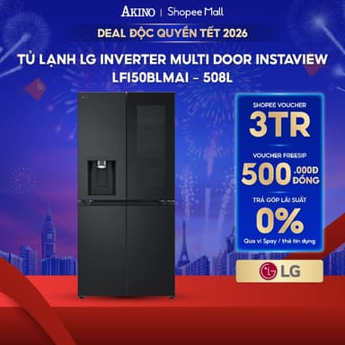 So sánh giá Tủ lạnh LG Inverter 508 lít Multi Door InstaView LFI50BLMAI - Hàng Chính Hãng rẻ nhất?