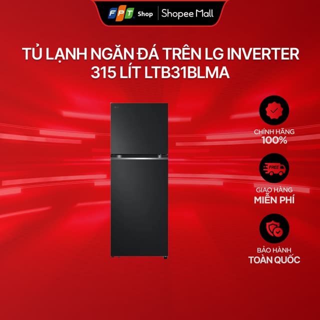 [Chỉ GH tận nơi] Tủ lạnh ngăn đá trên LG Inverter 315 lít LTB31BLMA - Ảnh 12