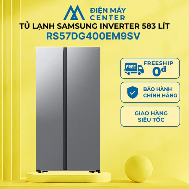 Tủ lạnh Samsung Inverter 583 lít Side By Side RS57DG400EM9SV - Freeship - Bảo hành 24 tháng - Ảnh 1