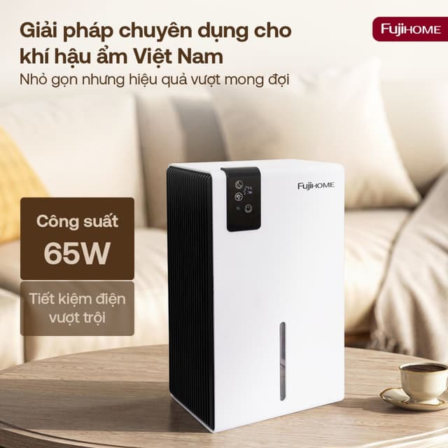 Máy hút ẩm bán dẫn mini Fujihome DHP23-MINI- Công nghệ Peltier lõi kép -Vận Hành Siêu Êm-BH 12 tháng - Ảnh 4