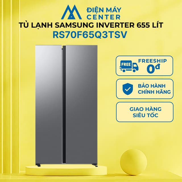 Tủ lạnh Samsung Inverter 655 lít Side By Side RS70F65Q3TSV - Chính hãng bảo hành 24 tháng - Ảnh 7