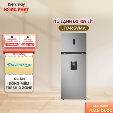 So sánh giá [Freeship HCM/Cần Thơ] - Tủ lạnh LG Inverter 459 lít LTD46SVMA - Ngăn Đá Trên - Lấy Nước Ngoài rẻ nhất?