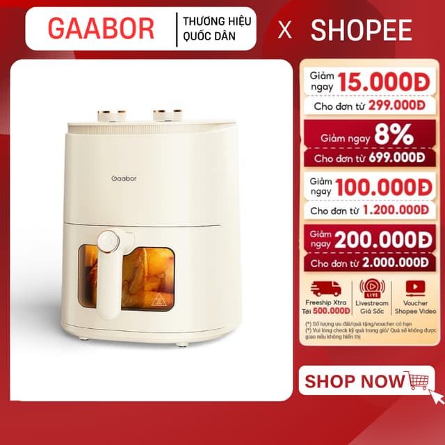 NỒI CHIÊN KHÔNG DẦU 5 LÍT GAABOR AF-45M01A - Nhỏ gọn phù hợp gia đình ít người | Bảo hành 12 tháng - Ảnh 7