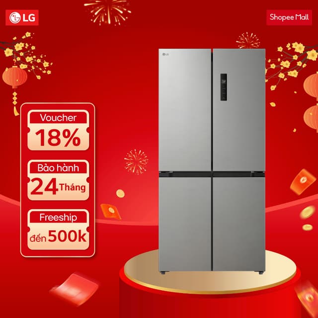 [Chỉ giao lắp HN] Tủ lạnh LG Inverter 474 lít Multi Door LFB47SVM - Miễn phí lắp đặt - Ảnh 3