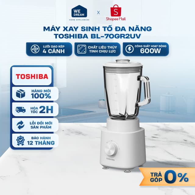 BL-70GR2UV - Máy Xay Sinh Tố Đa Năng Toshiba BL-70GR2UV - Hàng Chính Hãng, Mới 100% - Ảnh 10
