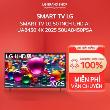 So sánh giá [Chỉ giao miền Nam/Bắc] 50UA8450PSA - Smart TV LG 50 Inch UHD AI UA8450 4K 2025 rẻ nhất?