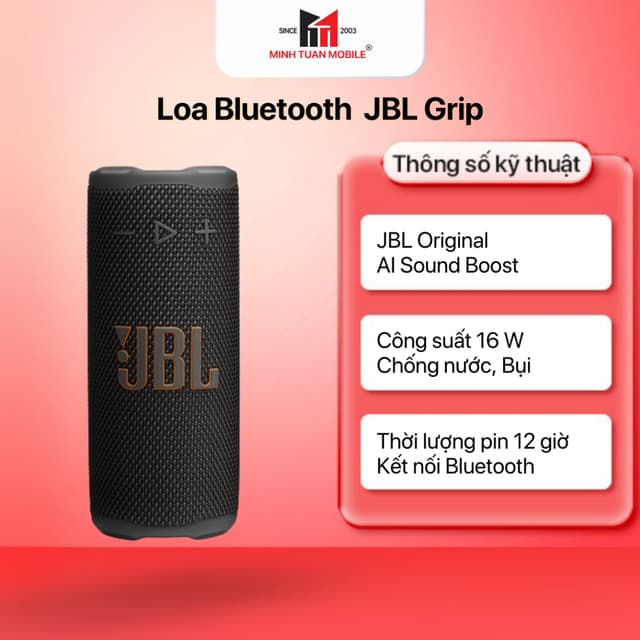 [New] Loa Bluetooth JBL Grip Chống nước, Có đèn LED, Kết nối nhiều loa cùng lúc - Hàng Chính Hãng - Ảnh 7