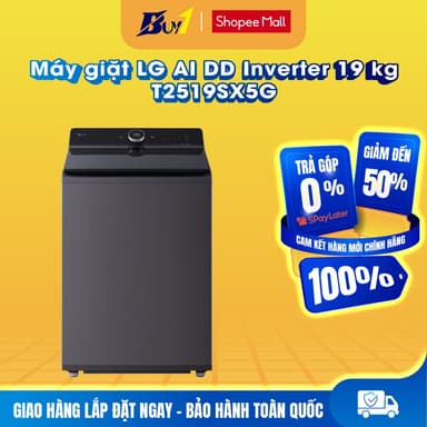 So sánh giá T2519SX5G - Máy giặt LG AI DD Inverter 19 kg T2519SX5G - Hàng chính hãng rẻ nhất?