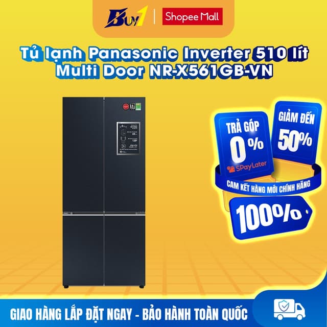 NR-X561GB-VN - Tủ lạnh Panasonic Inverter 510 lít Multi Door NR-X561GB-VN - Hàng chính hãng - Ảnh 6