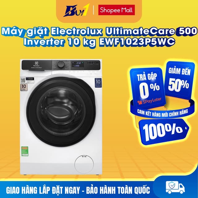 EWF1023P5WC - Máy giặt Electrolux UltimateCare 500 Inverter 10 kg EWF1023P5WC - Hàng chính hãng - Ảnh 12