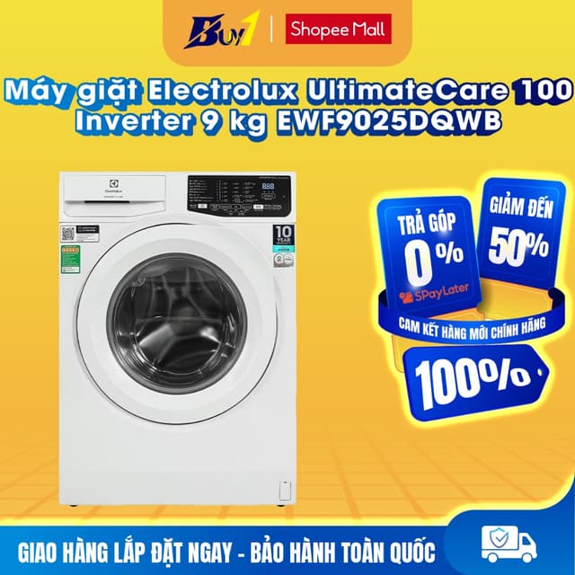 EWF9025DQWB - Máy giặt Electrolux UltimateCare 100 Inverter 9 kg EWF9025DQWB - Hàng chính hãng - Ảnh 11