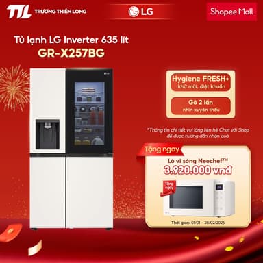 So sánh giá GR-X257BG - Tủ Lạnh LG Inverter 635 Lít Side By Side InstaView Door-in-Door GR-X257BG [FREESHIP HCM] rẻ nhất?