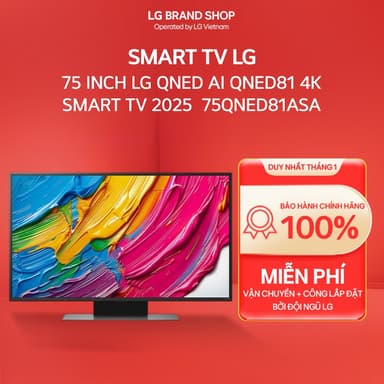 So sánh giá [Chỉ giao miền Nam/Bắc] 75 Inch LG QNED AI QNED81 4k Smart TV 2025 - 75QNED81ASA.ATV rẻ nhất?
