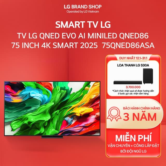 [Chỉ giao miền Nam/Bắc] TV LG QNED evo AI MiniLED QNED86 75 inch 4K Smart 2025 - 75QNED86ASA.ATV - Ảnh 8