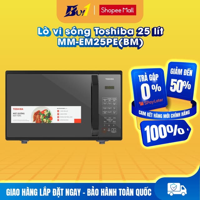 MM-EM25PE(BM) - Lò vi sóng Toshiba MM-EM25PE(BM) 25 lít - Hàng chính hãng - Ảnh 2