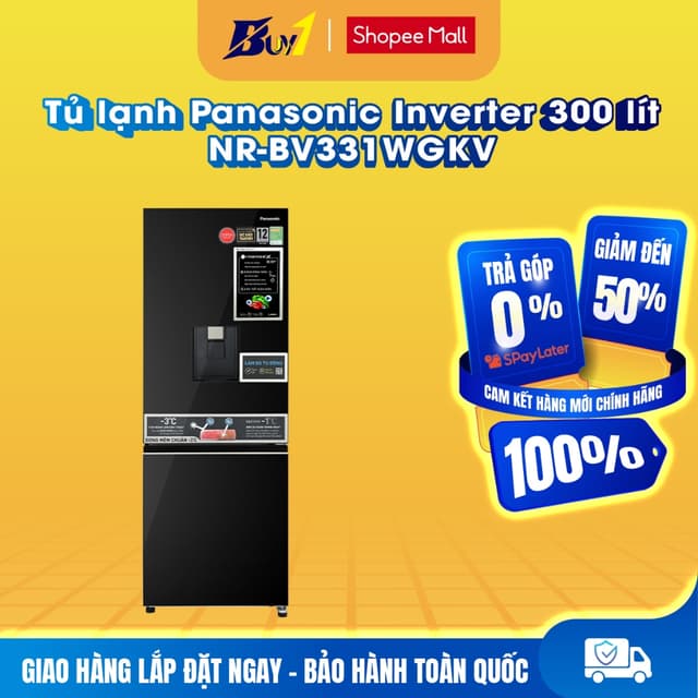 NR-BV331WGKV - Tủ lạnh Panasonic Inverter 300 lít NR-BV331WGKV - Hàng chính hãng - Ảnh 6