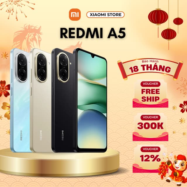 Điện thoại thông minh Xiaomi Redmi A5 3GB/64GB - 4GB/128GB - Bảo hành chính hãng 18 Tháng - (Nguyên Seal) - Ảnh 12