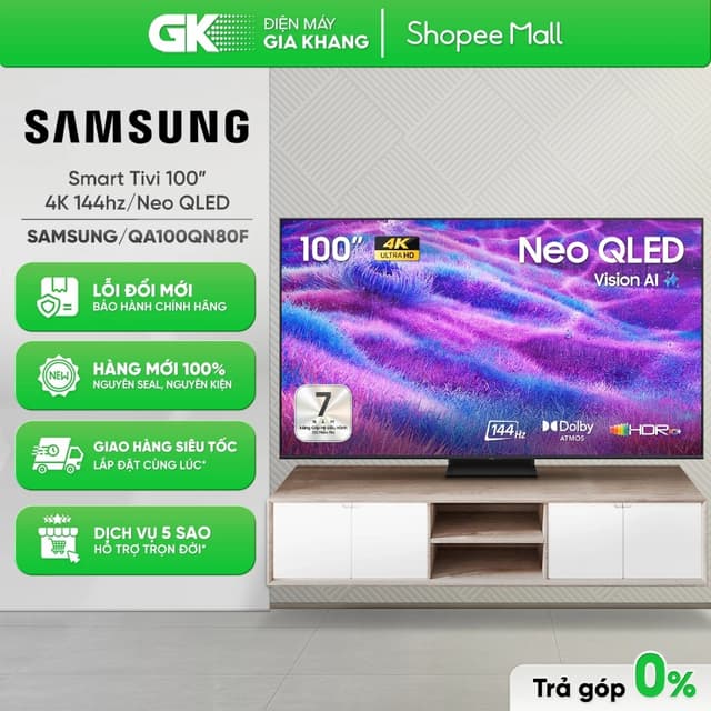 QA100QN80F - Smart Tivi Neo QLED SAMSUNG AI 4K 100 inch QA100QN80FKXXV [Freeship HCM] - Ảnh 11