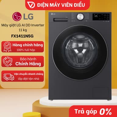 So sánh giá FX1411N5G - Máy giặt LG AI DD Inverter 11 kg FX1411N5G Lồng ngang Giặt êm Tiết kiệm điện rẻ nhất?