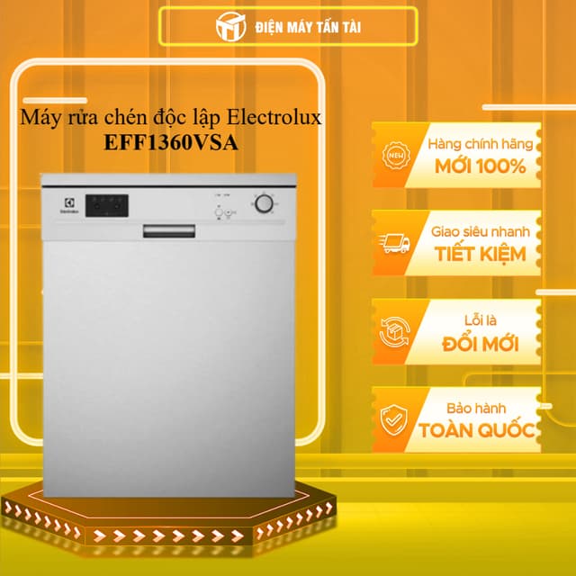 EFF1360VSA - Máy rửa chén độc lập Electrolux EFF1360VSA - BẢO HÀNH CHÍNH HÃNG - GIAO TOÀN QUỐC - Ảnh 7