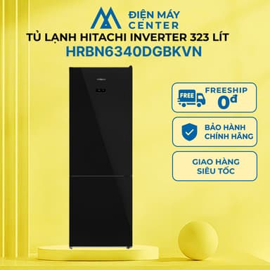 So sánh giá GIAO HỎA TỐC - Tủ lạnh Hitachi Inverter 323 lít HRBN6340DGBKVN - Ngăn đá dưới - Miễn phí giao lắp rẻ nhất?